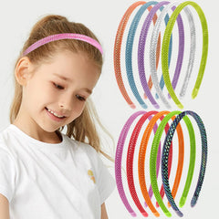 Candygirl HeadBands for Girls,DIY Satin Covered Girls Headbands,1cm Width Craft Headbands for Daily and Party(26pcs Per Pack Each Color 1pcs)