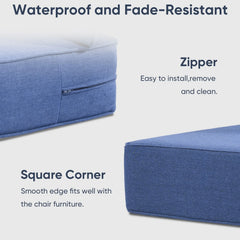 Outdoor Deep Seat Cushion Set 24 x 24 x 6 Inch