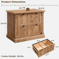 Rustic Wood File Cabinet , Filing Cabinet for Home Office, Living Room