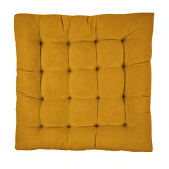 Sorra Home Large Solid Square Tufted Floor Pillow with Handle