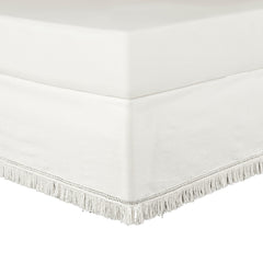Lush Decor Boho Fringe 15-Inch Tailored Drop Easy Fit Bedskirt
