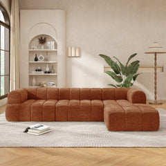Christopher Knight Home - 122" Modern L-Shaped Sectional Sofa with Chaise Lounge, No assembly