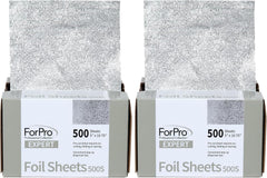 ForPro Professional Collection Expert Embossed Foil Sheets 500S, Aluminum Foil, Pop-Up Foil Dispenser, Hair Foils for Color Application and Highlighting Services, Food Safe, 5"W x 10.75"L, 500-Count