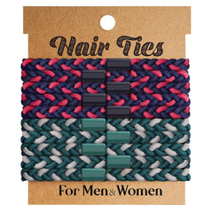 EasYoung 10pcs Braided Hair Ties for Thick, Curly Hair - No Crease Coils for Men's Buns & Women's Long Hair