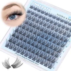 14mm Natural Cluster Lashes Wispy Eyelash Clusters DIY Individual Lashes C Curvature Eyelash Extensions for Daily Wear with Soft Lash Band