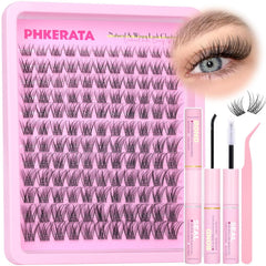 14mm Natural Cluster Lashes Wispy Eyelash Clusters DIY Individual Lashes C Curvature Eyelash Extensions for Daily Wear with Soft Lash Band