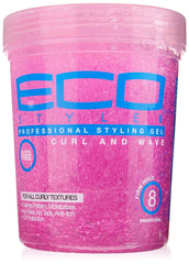Eco Style Ecoco Hair Gel - Curl And Wave - Anti-Itch, Alcohol-Free Formula - Perfect Hold For Angled Or Tapered Sides - Ideal For Wavy Hair - No Flakes - Not Animal Tested - Moisturizes - 8 Oz
