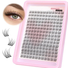 14mm Natural Cluster Lashes Wispy Eyelash Clusters DIY Individual Lashes C Curvature Eyelash Extensions for Daily Wear with Soft Lash Band
