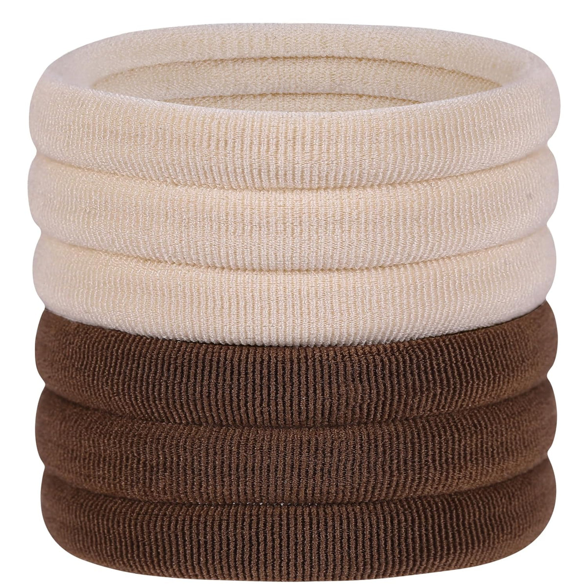 60 Pcs 2 Inch Black No Damage Hair Ties for Women Thick Hair, Large Soft Seamless Nylon Fabric Elastic Hair Ties Ponytail Hair Holders Hair Elastics Hair Band for Women