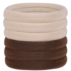 60 Pcs 2 Inch Black No Damage Hair Ties for Women Thick Hair, Large Soft Seamless Nylon Fabric Elastic Hair Ties Ponytail Hair Holders Hair Elastics Hair Band for Women