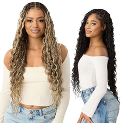 Outre 100% Full Hand Tied Whole Lace Wig - Boho Mermaid Box Braid 32" (CT/MACCHIATO)