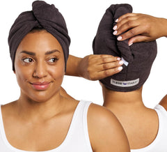 Turbie Twist 2-Pack Microfiber Hair Towel for Beauty, Travel, Gifting - Hair Wrap Turban for Straight, Wavy & Curly Hair - Premium Hair Care - Dark Pink & Light Pink