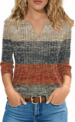 FreshNight 3/4 Lenght Sleeve Womens Tops Summer Tops for Women V Neck Blouses Dressy Casual 2025 Trendy