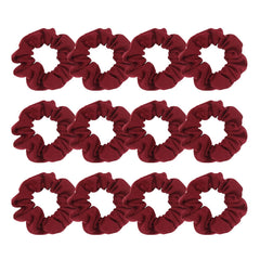 SUSULU Pack of 16pcs Cotton Hair Scrunchies Single Jersey Solid Color Ponytail Holders Elastic Hair Ties for Women Accessories