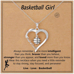 Volleyball/Softball/Basketball/Baseball Necklace Gifts for Girls, Sport Accessories Birthday Christmas Jewelry for Her 16+3 Inches