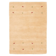 Kashkuli Gabbeh Beige Rug 3'11" x 5'5" - 3'11 x 5'5