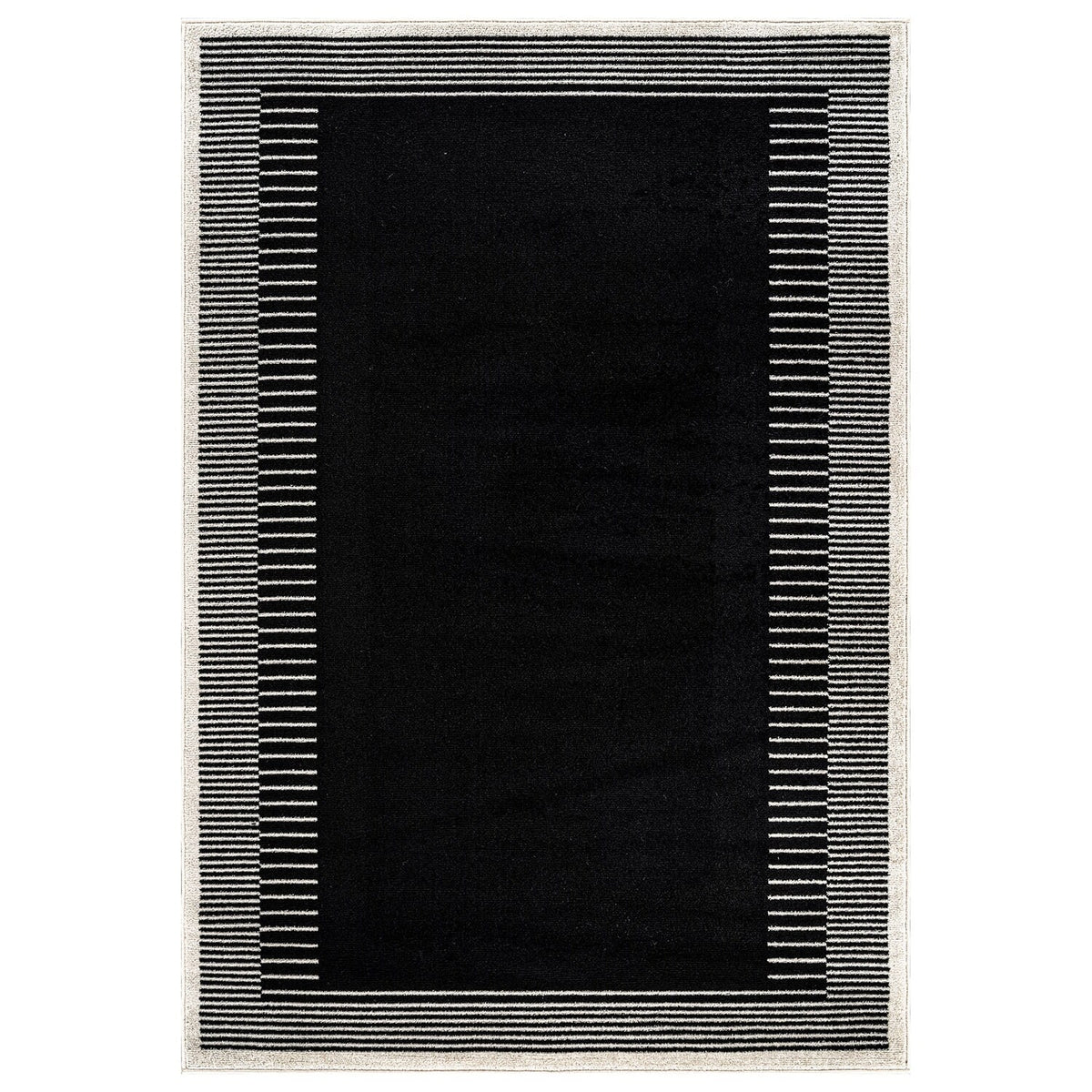 World Rug Gallery Modern Abstract Bordered Area Rug for Living Room, Bedroom, or Entryway - Low Pile Indoor Rug