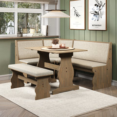 Linon Hannah Breakfast Nook 3-piece Dining Set