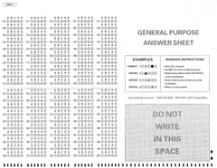 TEST-886E 886-E 100 Question Compatible Testing Forms (25 Sheet Pack)