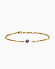 Micro Chatelaine® Chain Bracelet in 18K Yellow Gold with Amethyst, 4mm