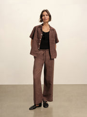 Crosshatch Linen Easy Pant