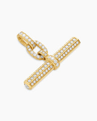 Lexington E/W Barrel Pendant in 18K Yellow Gold with Diamonds, 36mm
