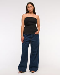 Strapless Side Ruched Top