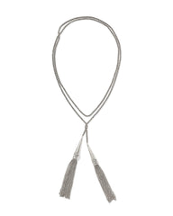 Ansel Rose Vintage Silver Lariat Necklace