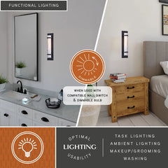 Vilo 1 Light Bathroom Wall Fixture