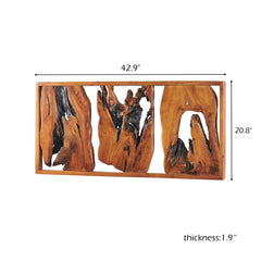 Greenage Rustic Cedar Live-Edge Carved Wall Art