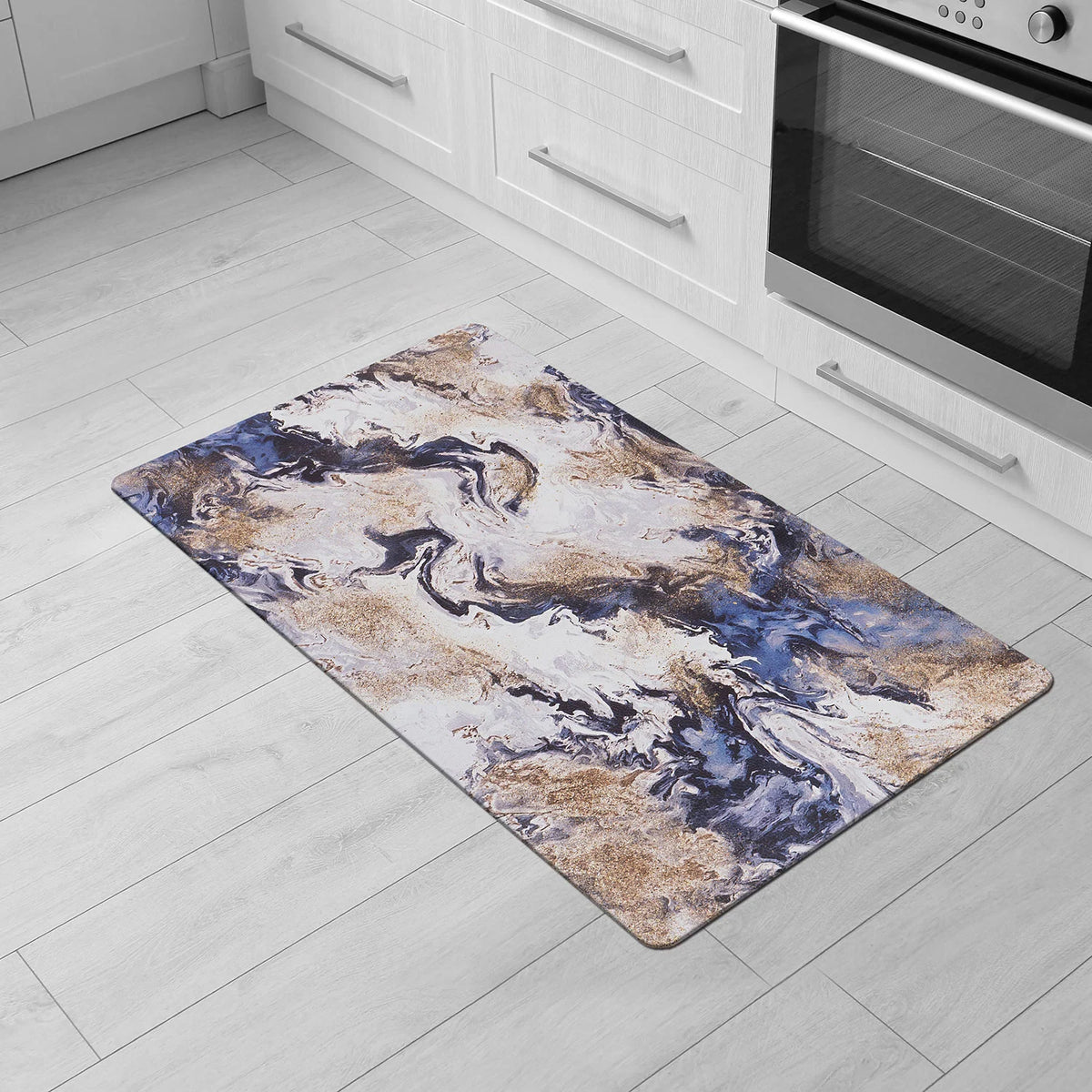 World Rug Gallery Abstract Cushioned Anti-Fatigue Mat