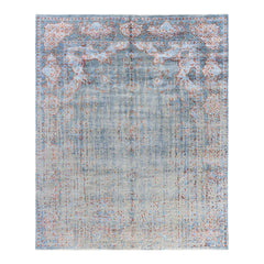 Ikat One-of-a-Kind Hand-Knotted Area Rug, Blue - 8' 1" x 9' 9"