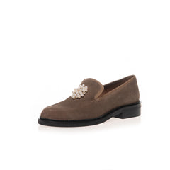 Copenhagen Shoes Shine Pearl-Embellished Suede Loafer