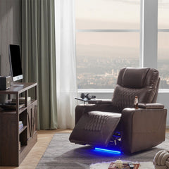 Merax Power Motion Recliner with USB Charging Port and Hidden Arm Storage