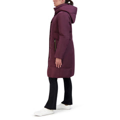 Cole Haan Women's Bib Insert Mid-Length Puffer Coat