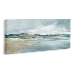 Stupell Blue Gradient Beach Scene Canvas Wall Art Design By Carol Robinson