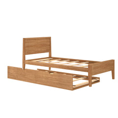 Max and Lily Twin-Size Bed with Panel Headboard and Trundle