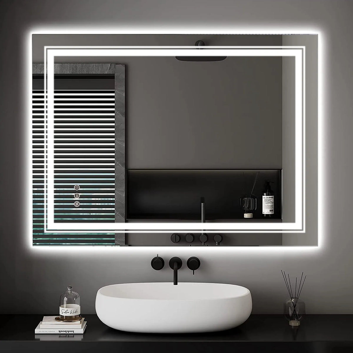 36"x28" LED Illuminated Bathroom Wall Vanity Mirror Anti-Fog Dimmable