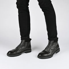 Vance Mens Fegan Cap Toe Lace-up Ankle Boot