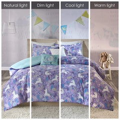 Intelligent Design Kids Lola Unicorn Cotton Duvet Cover Set