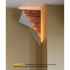 "Big Reveal" LED Corner Light 18" White Curved Metal