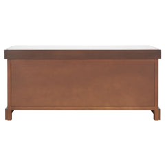 SAFAVIEH Mozella 3-Drawer Cushion Bench - 42" W x 15" D x 20" H - 42Wx15Dx20H
