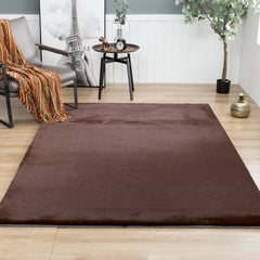 Rabbit-Collection Thick Faux-Fur Area Rug