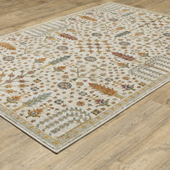 Style Haven Adalynn Ancient Traditions Ivory/Gold Area Rug
