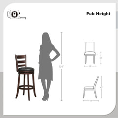 Fremont & Park Aris Ladder Back Swivel Barstool