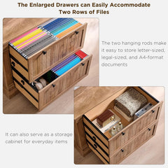 Rustic Wood File Cabinet , Filing Cabinet for Home Office, Living Room