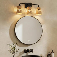 Croned Three-Light Rattan Wall Sconce