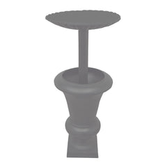 Ornate Round Cast Aluminum Metal 40-in Bird Bath and Planter Vase Combo