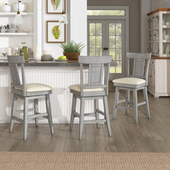 Eleanor Panel Back Wood Swivel Chair by iNSPIRE Q Classic