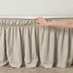 Lush Decor Ruched Ruffle Elastic Easy Wrap Around Bedskirt